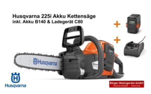 Husqvarna 225i Akku-Motorsäge 14 inkl. Akku & Ladegerät